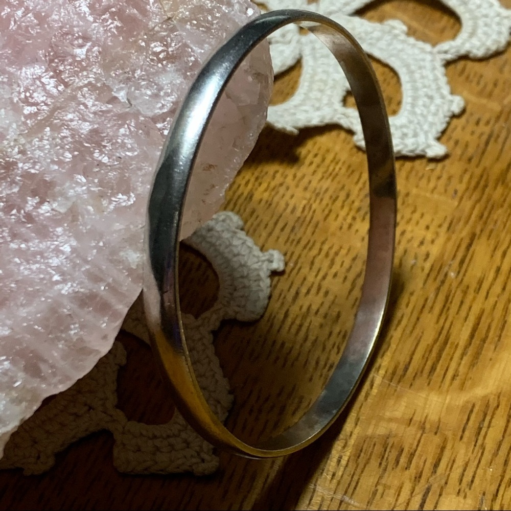 Solid Sterling Bangle Mexico 925 Sturdy Taxco - image 3
